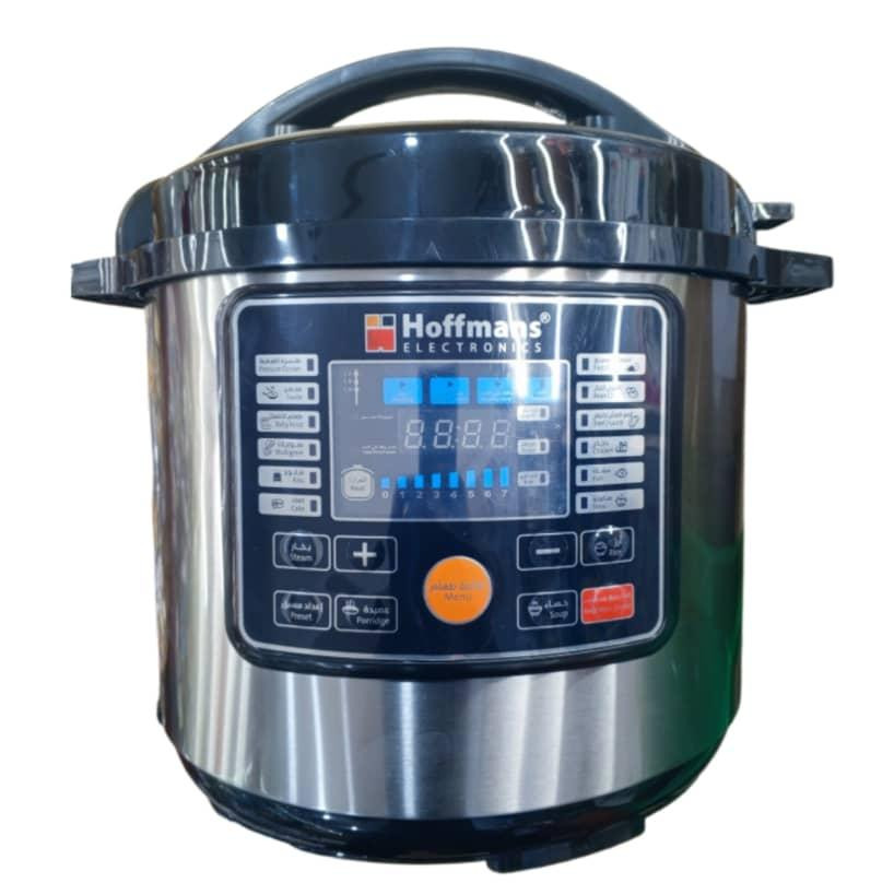 Hoffmans 8L/8 Litres Multifunction Electric Pressure Cooker - Silver/Black