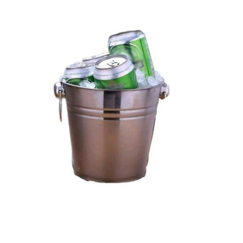 Stainless Steel Ice Bucket For Ice Cubes And Drinks-Silver