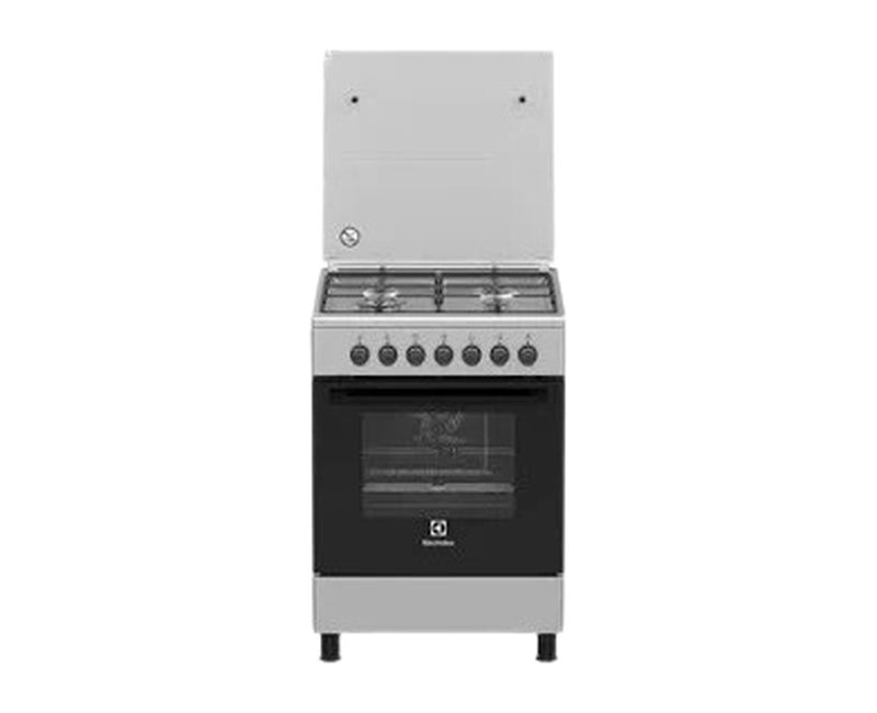 ELECTROLUX EGYPT 60/60cms 4 Gas Burners with Electric Oven & Grill + Rotasserie + Oven Fan EKK6400Z9X