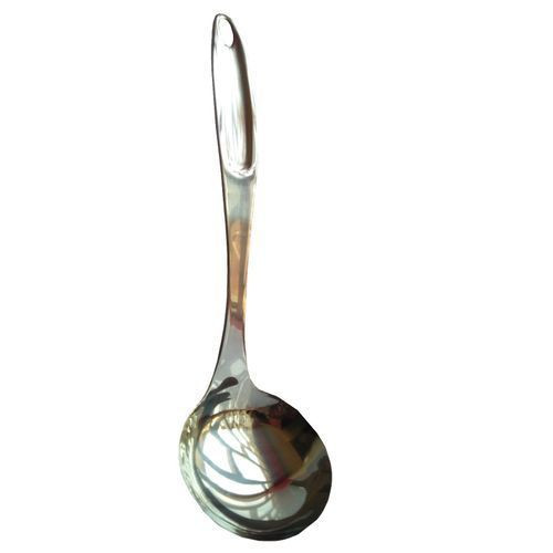 Very Strong Elegant Laddle For Serving Soup-Silver