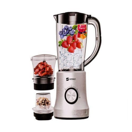 Deluxe Blender 3-In-1 Blend, Chop And Grind-Silver