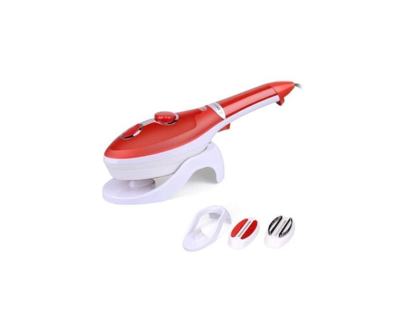 Portable Electric Garment Steam Iron Brush - Red, White