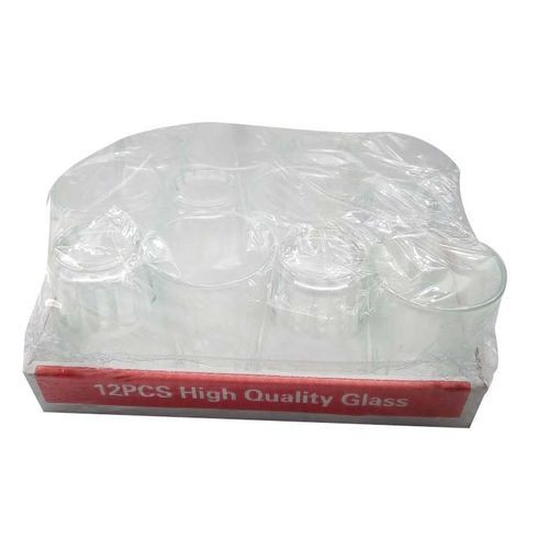 Elegant 12 Pieces Tote Glasses-Transparent