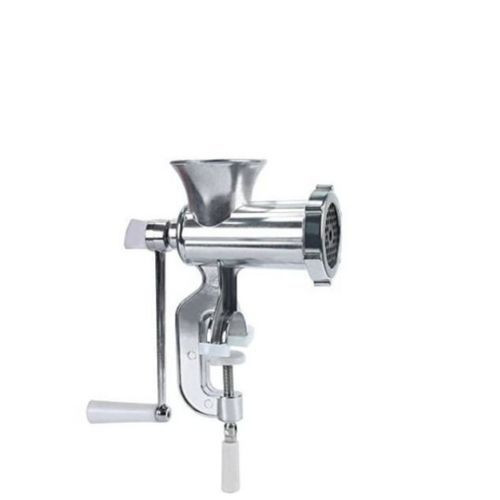 Manual Meat Mincer Grinder - Silver