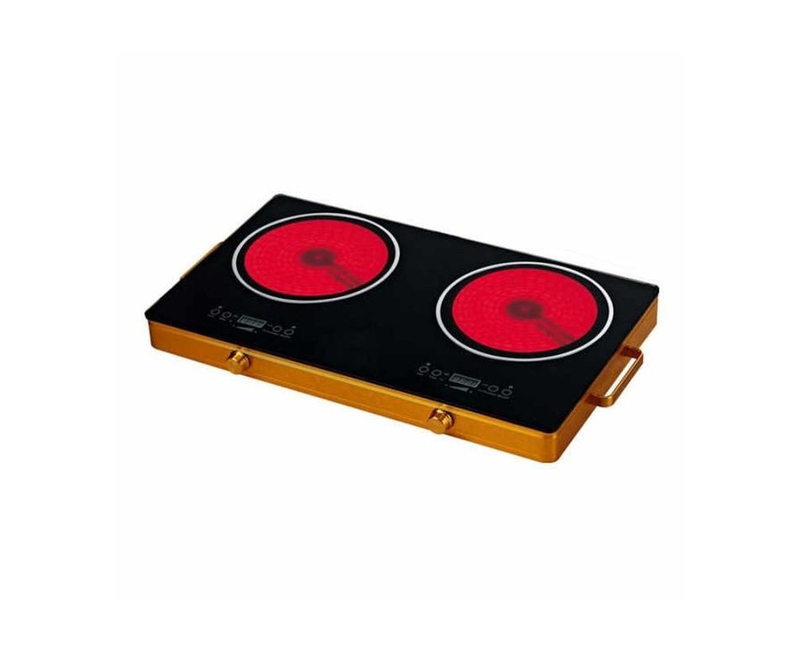 2 Burner Infrared Cooker Hot Plate Stove - Black, Brown 1052991 - Hoffmans