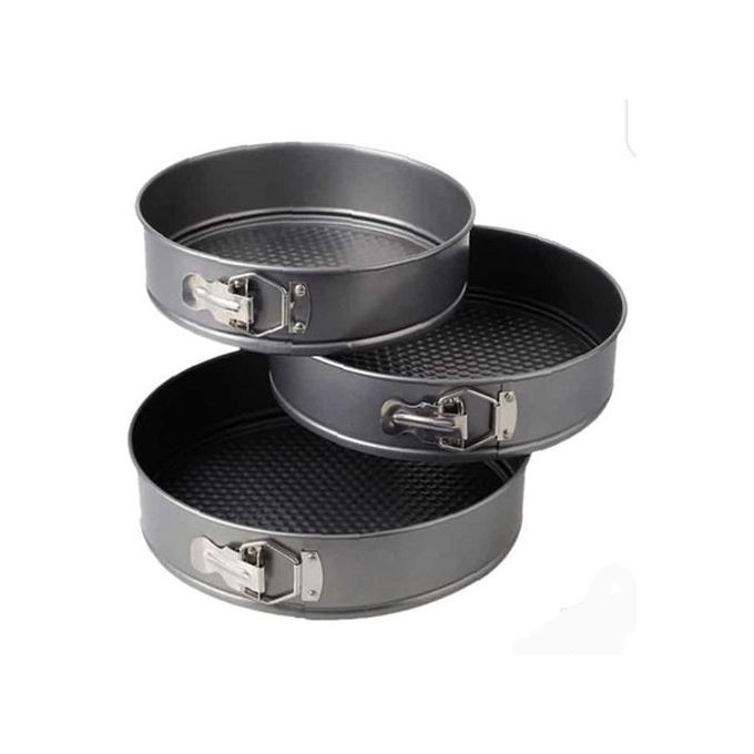 3Pcs Cake Mould Non-stick Bakeware Set - Black