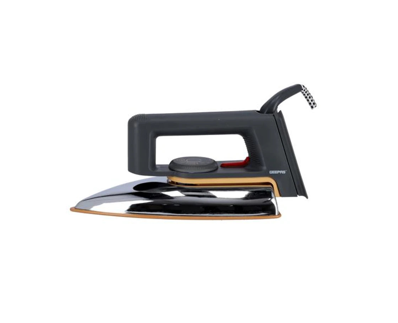 1200W Dry Iron For Perfectly Crisp Ironed Clothes-Silver 1044939 - Geepas