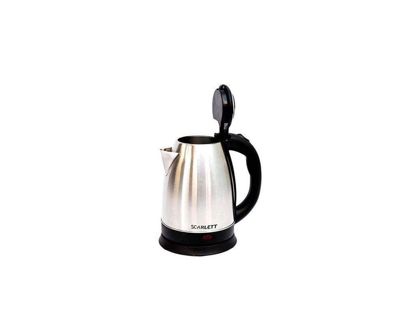 Scarlett Electric Kettle Fast Boiling Percolator - 2 Litres Silver & Black