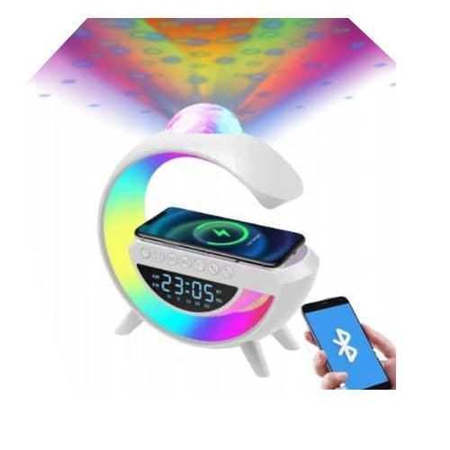 3 In 1 Multifunctional Wireless Charger With Speaker For Playing Music And Clock-Multiclour