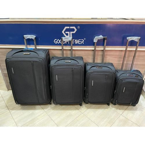 A set Of 4 Pieces In 1 Suitcase In Different Sizes It Has Multiple Colours Hard Body Strong Material Durable It Has Two Layers Rubber And Cloth Good Quality It Has Multiple Colours Extremely Durability