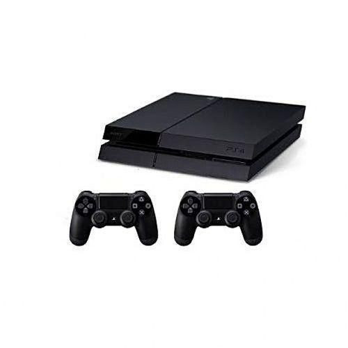 Sony PlayStation Refurbished Ps4 Standard Fat/Slim/Pro With Double Controller(2 Pads) And Free Fifa CD Plus Extra Game Cd -Black (5MTHS WRTY)