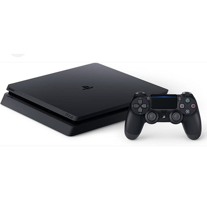 PS4 SlimConsole with Pre-Installed EA Sports FC 24 & 2 controllers - Refurbished - Jet Black