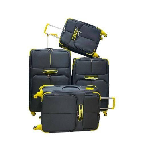 A 4 In 1 Suitcase Pure Clothe It's Strong Material Durable It's Has 4-wheel Spinner Extremely Durable Fabric Softener