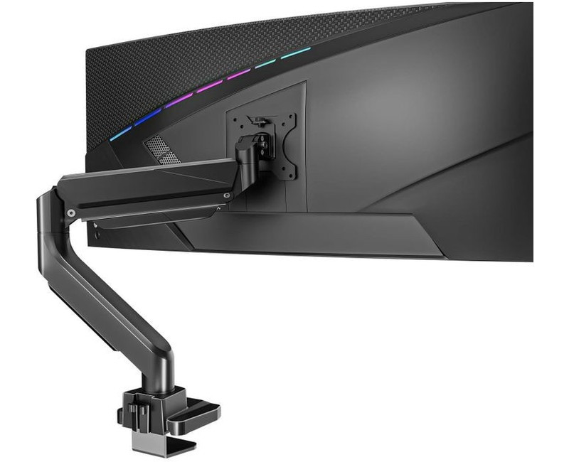 Single Monitor Desk Mount, Heavy Duty Monitor Arm for Ultrawide Screen up to 35 inch, 33 lbs. Fully Adjustable, Mounting Holes 75 and 100 (GSM001XL), Black
