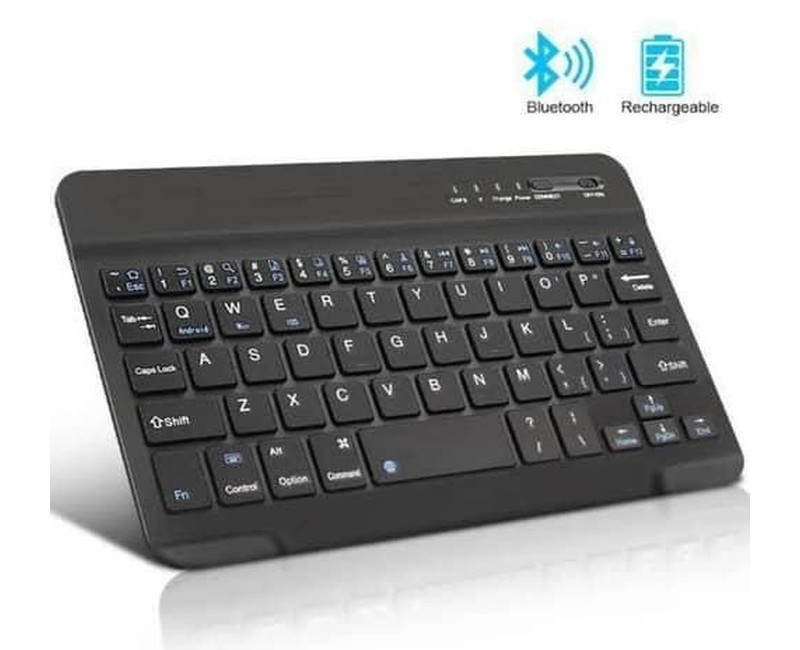 Portable Key Slim Wireless Wi-Fi Rechargeable Bluetooth Keyboard With Integrated Commands Ergonomic Scissor Structure Rechargeable Portable Keyboard, Auto Sleep Mode Tablet Keyboard with Multiple Shortcut Keys for Phone Laptop Tablet