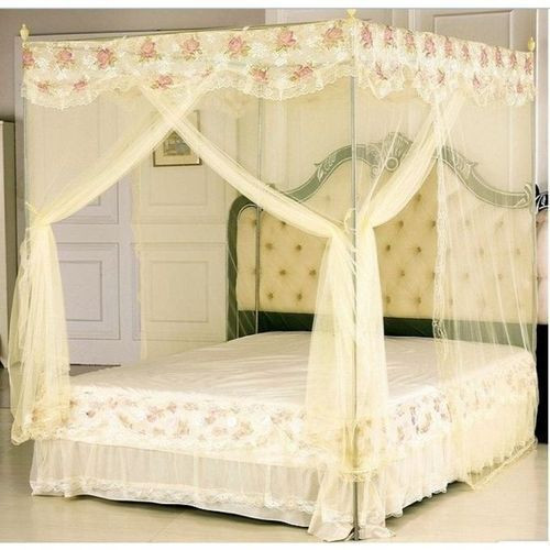 New Mosquito Net With Stands / Poles - Cream