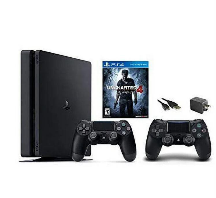 Playstation 4 Slim 500GB Console With 2 Games & 2 Controllers (Refurbrished)