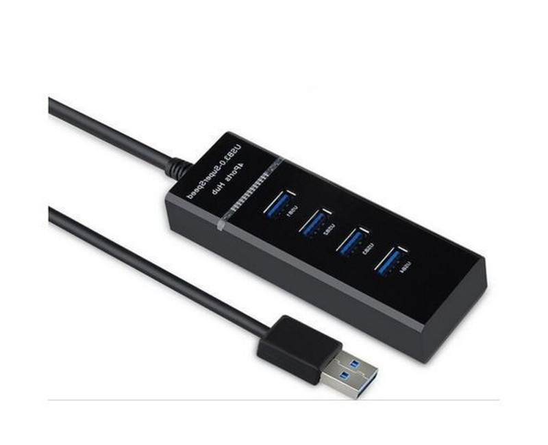 USB HUB 3.0 High-Speed 4 Port Usb Hub -Black