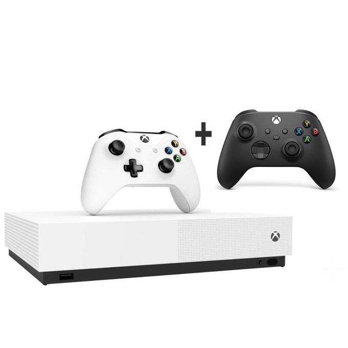 Xbox One S 1TB All-Digital Edition Console and 2 Wireless Controller & 12 Games Pre-installed -Refurbished