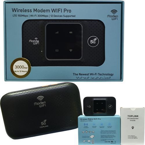 Top-Link 5G 4G LTE Factory Unlocked Strong Mifi - Black