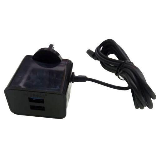 Fast Charger With 2 Usb Ports For Charging Phones And Other Electronic Devices-Black