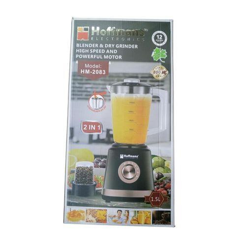 2 In 1 Electric Juice Blender 1.5L With Dry Grinder- White/Black