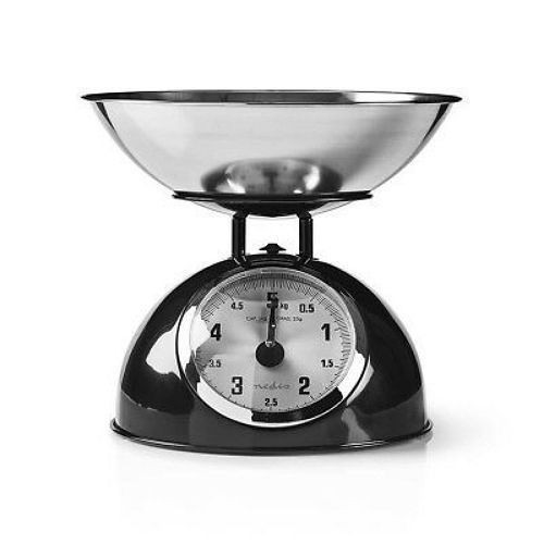 Stainless Steel  Mechanical Weighing Kitchen Scale Set - Black