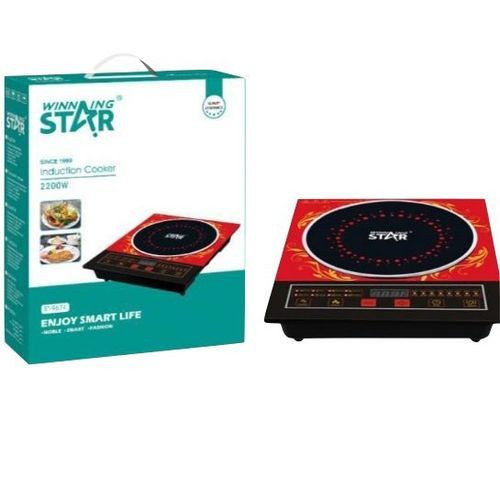 Electric Infrared Cooker Portable Induction Cooker With Crystal Touch Panel -Black