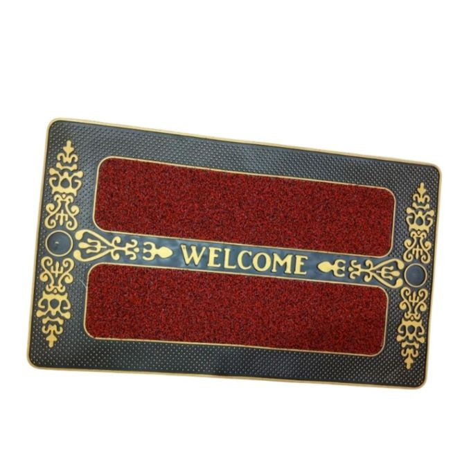 Welcome Door Mat Rubber Heavy Duty Doormat With Different Skirtings - Multicolor