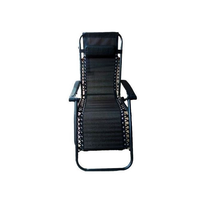 Original Foldable Fabric Patio Lounge Chair - Brown,Black