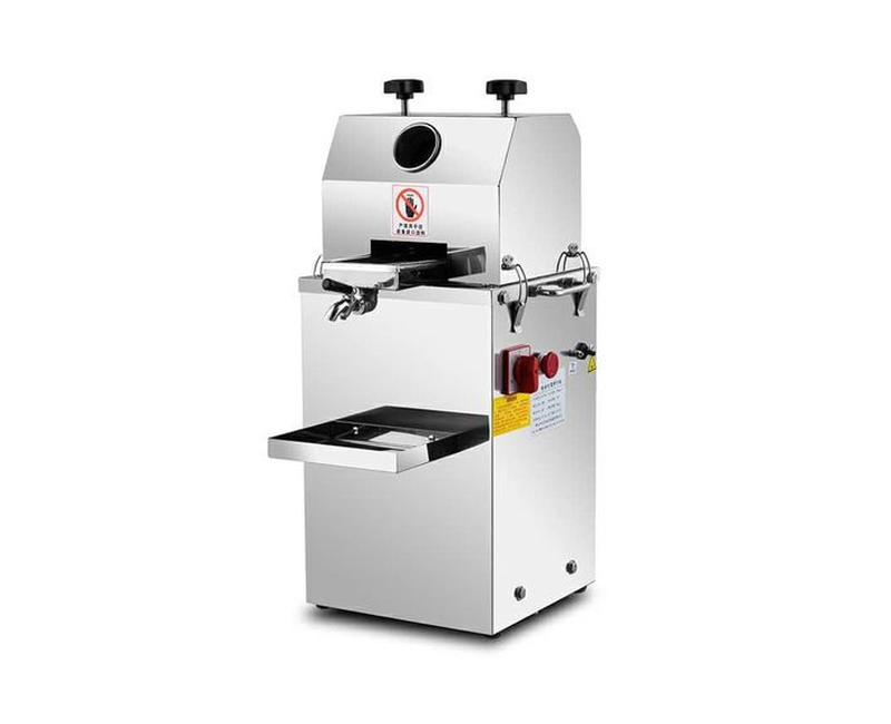 Automatic Electric Centrifugal Juicer vertical Sugar Cane Press Machine 3-rollders Adjustable Cane-Juice Squeezer,Cane Crusher Extractor– Silver