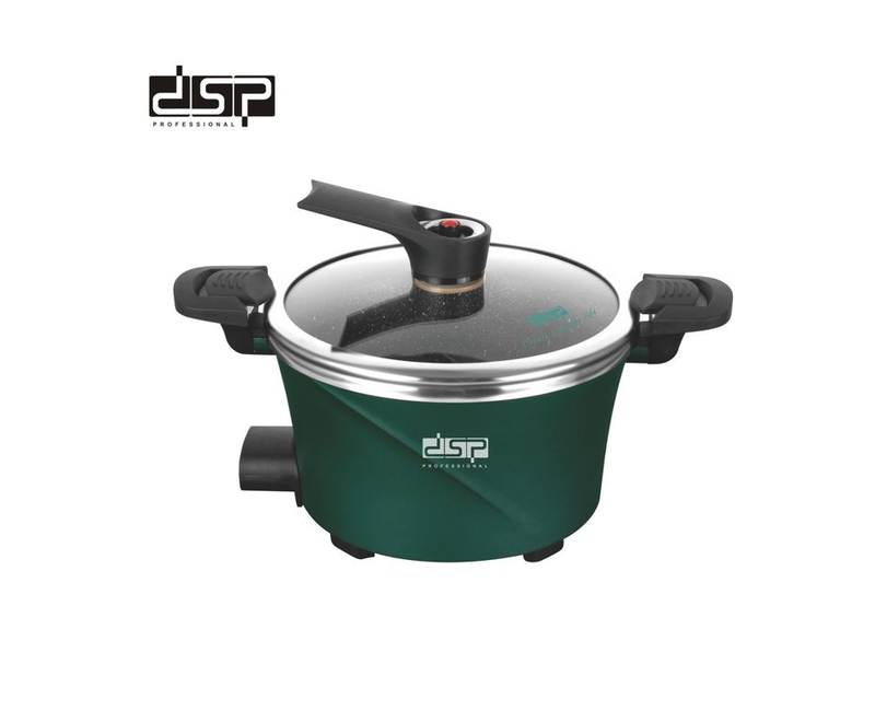 4.5 Litres Electric Non-Stick Pressure Cooker Soup Pot Boiler Food Saucepan - Multicolor Dsp