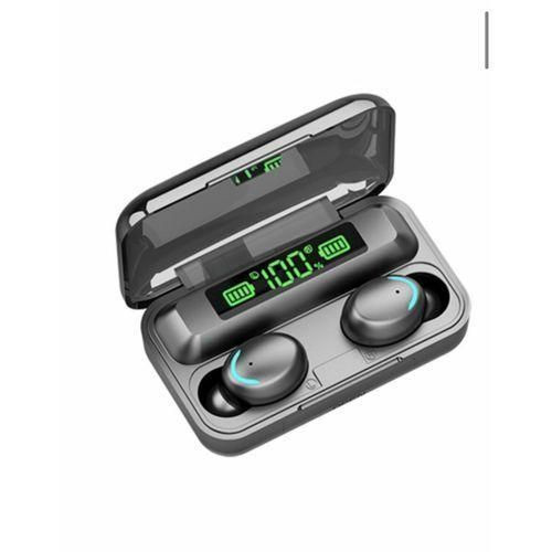 Wireless Earbuds With Touch Control, Power bank-Black