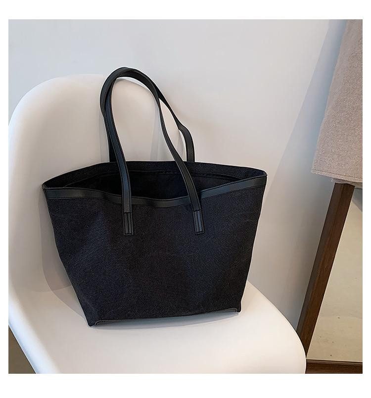 Large Capacity Tote Bag Ladies Hand Bag Women's Shoulder Bag - Black