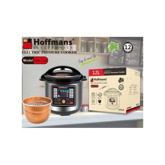 12L Electric Multifunction Pressure Cooker - Silver