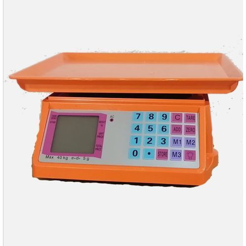 Electronic Price Computing Weighing Scale - Orange,Pink