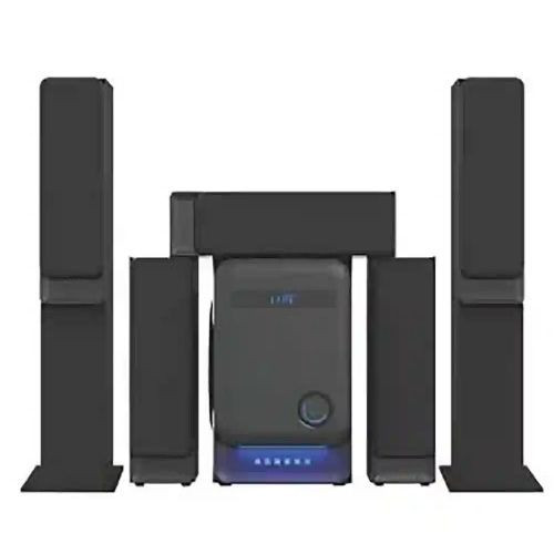 5.1 X-Bass Multimedia Home Audio Speaker System Subwoofer With Sounbars-Black