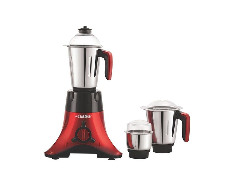 Stainless Steel 3-in-1 JET 3 Jars Mixer Grinder Blender 1.5L 550W with Coating Body, Powerful Copper Motor with Stainless Steel Jars and Blades–3 Speed Juicer- Multicolor Zaiba