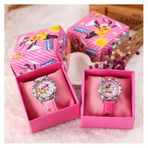 Boxed Mickey Mouse Kids Watch - Pink