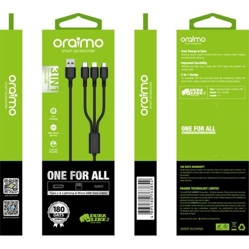 Oraimo USB Data Cable OCD-X92 - Black