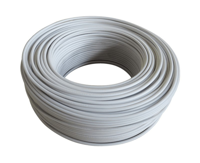 1.5mm Twin Flat Power Cable With Earth 100m Roll - Grey