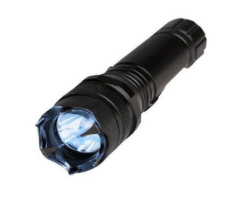 Self-Defense Flashlight Rechargeable Self-Defense Electric Shock Pointer Torch Rechargeable Self-Defense Torch With Electric Shock - Black