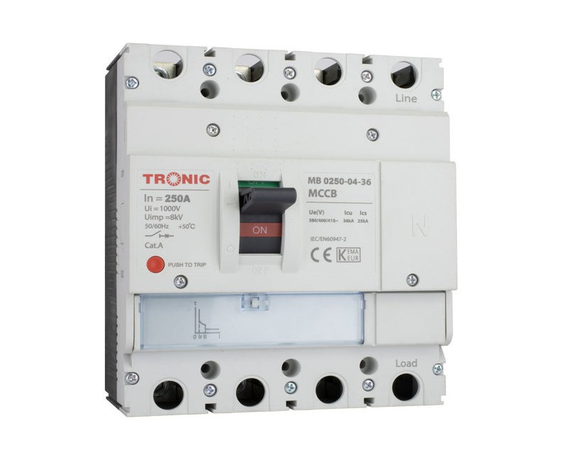 MCCB BREAKER SGM6 250A 4P 36KA 250L MB 0250-04-36