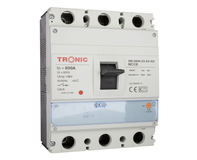 MCCB BREAKER ADJUSTABLE TYPE SGM6 800A 3P 65KA 800M MB 0800-03-65-AD