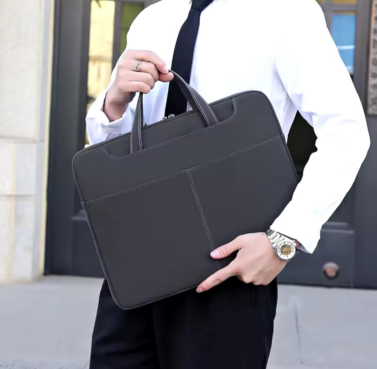 Men’s High Quality Laptop Bag Briefcase for MacBook, Hp, Lenovo- Black