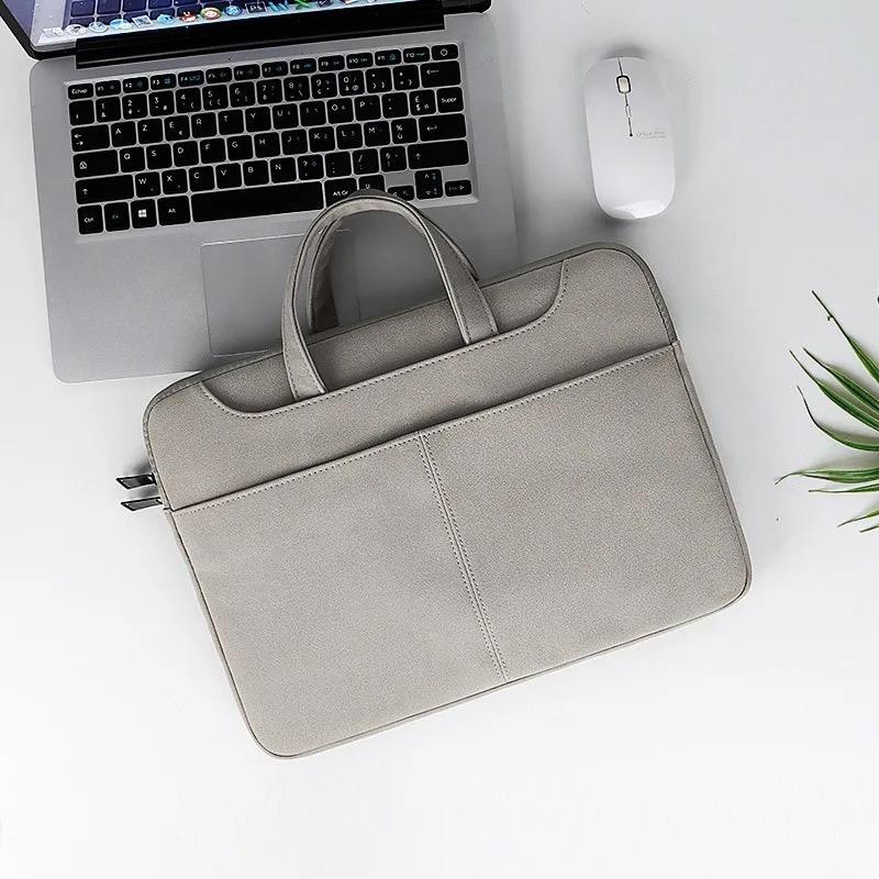 High Quality Portable Business Briefcase Fashion Waterproof Laptop Bag for MacBook, Hp, Lenovo - gray