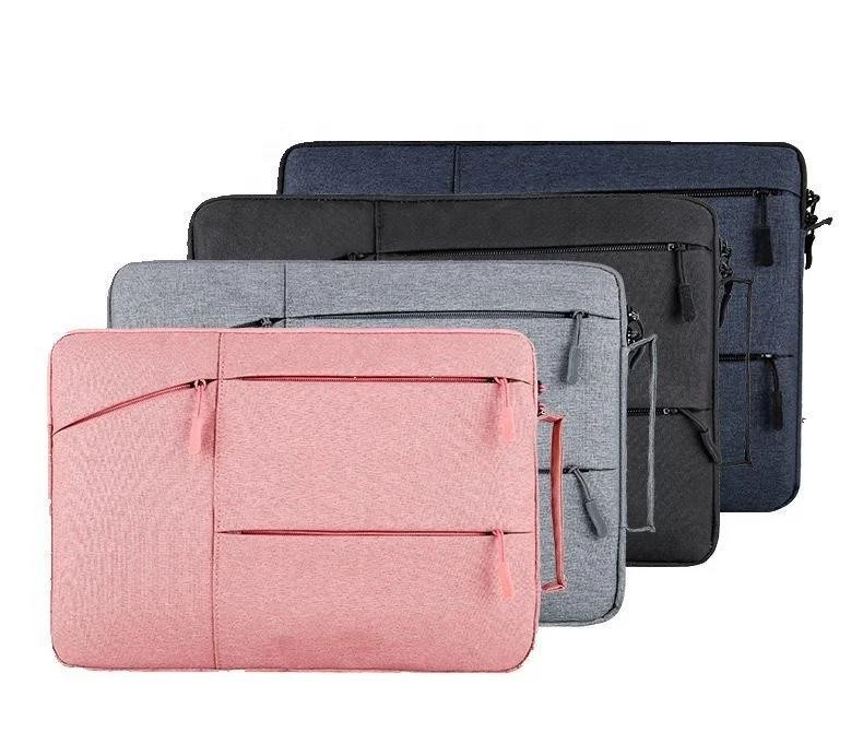 Laptop Sleeve Case Waterproof Pouch Computer Handbag for MacBook, HP, Lenovo - Black/Blue/Grey/Pink