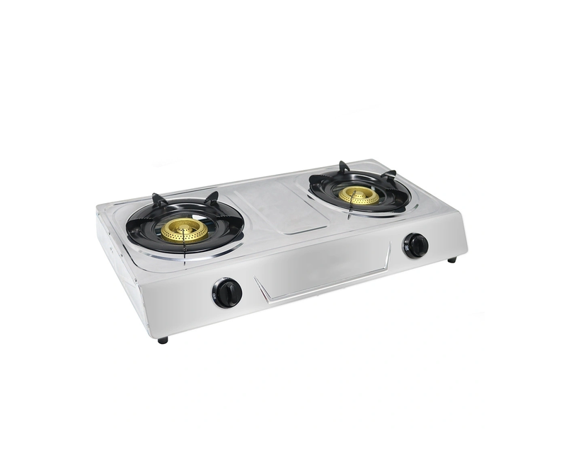 2 Burner Gas Cooker Stoveable Top Gas Stove Hob Hot Plate For Heavy And Large Pot Pans -silver. . Sokany