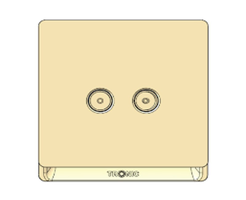 TD 2 GANG TV SOCKET TD 5322 GOLD TD 5322-GO