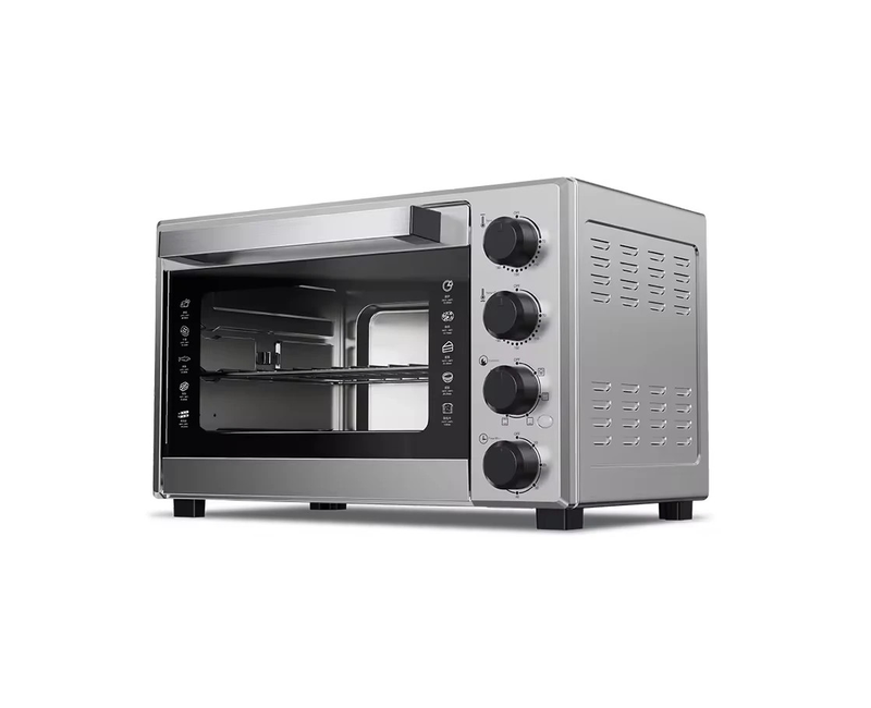 40 Litres Digital Pad Electric Oven Toaster Cooker Grill Rotisserie Double Glass - Silver Digiwave